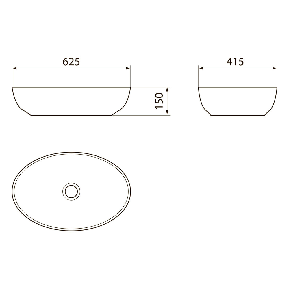 Раковина Point Сатурн 63 PN43901 овальная, белая