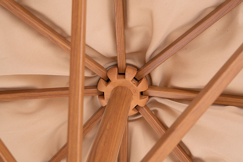 "Корсика" зонт уличный 3х3м на боковой алюминиевой опоре, цвет под дерево