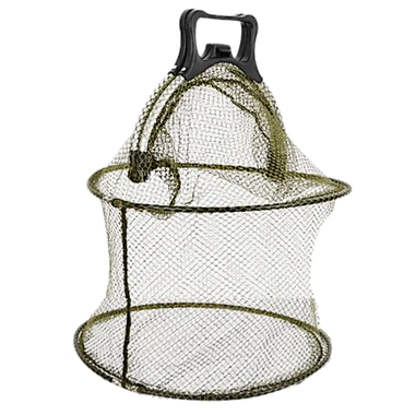 Садок капрон с пластиковой ручкой, закрывающийся L=1.0м D=40см 2кольца Береговой Зелёный