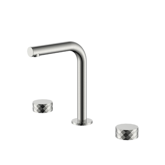 Смеситель на столешницу STICK DIAMOND на 3 отв. Nickel Brush