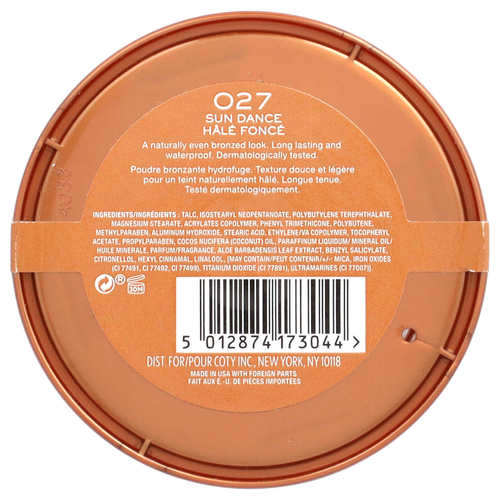 Rimmel London, Natural Bronzer, водостойкая бронзирующая пудра, 027 Sun Dance, 14 г (0,49 унции)