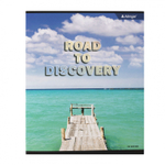 Тетрадь 36 л., А5, клетка, Alingar "Nature", скрепка, второй блок 60г/м2, мелованный картон (стандарт), 4 дизайна в пленке т/у