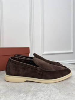 Лоферы Loro Piana Summer Walk со вставками кожи крокодила