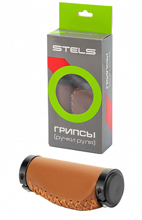 Грипсы 90мм HBBT-007 коричневые с чёрными кольцами прошитые