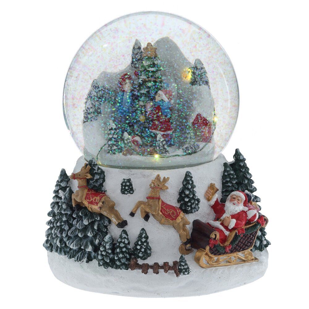 GAEM Фигурка декоративная "Рождество" в стекл шаре (свет, муз, вьюга, 3хAA), D 12 см, L15 W13,5 H19 см
