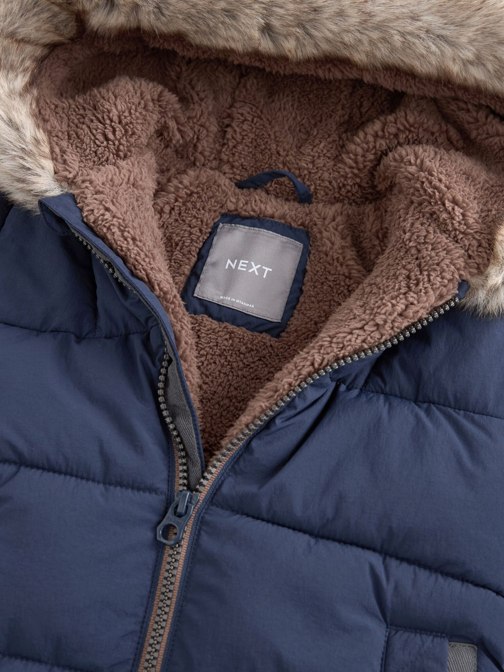 Комбинезон утепленный с капюшоном для мальчика Next Q53-257, Темно-синий