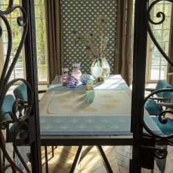 Скатерть 175x250 Le Jacquard Francais Cabaret peacock фото