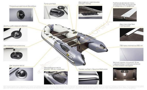Надувная лодка Ривьера 3400 Компакт камо