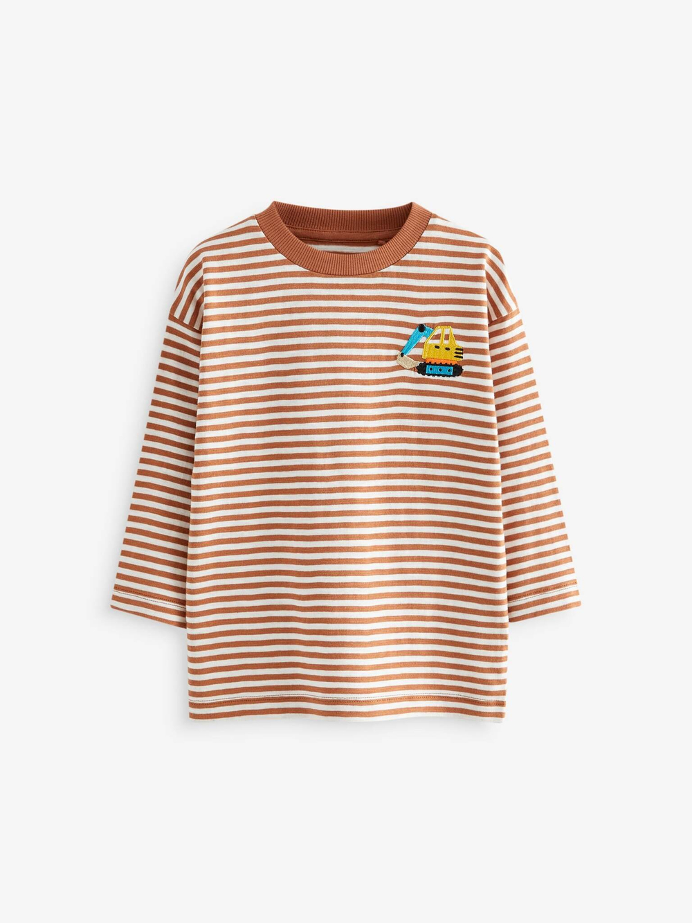 Лонгслив для мальчика Next 642-504, 3 шт., Коричневый, Синий, Молочный