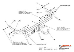 Фаркоп IMIOLA Z.010 Skoda Octavia I 4x4 1998-2004(паспорт и сертификат в комплекте)(без электрики)