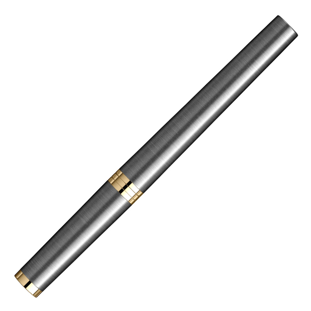 Перьевая ручка Parker Ingenuity Grey Core GT, перо: F (2 картриджа black и blue) в подарочной коробке