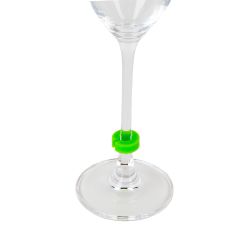 Декоративная цветная насадка на фужер (маркер) d=1,8см (набор 12 шт) (силикон) (упаковочный пакет)