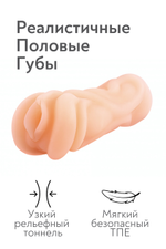 Реалистичный мастурбатор-вагина из ТПЕ 3301-04