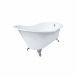 Ванна чугунная Magliezza Beatrice 153x76.5 белая/ножки хром