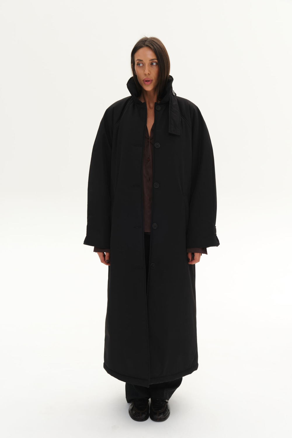 Утепленный плащ MAMIN | Черный