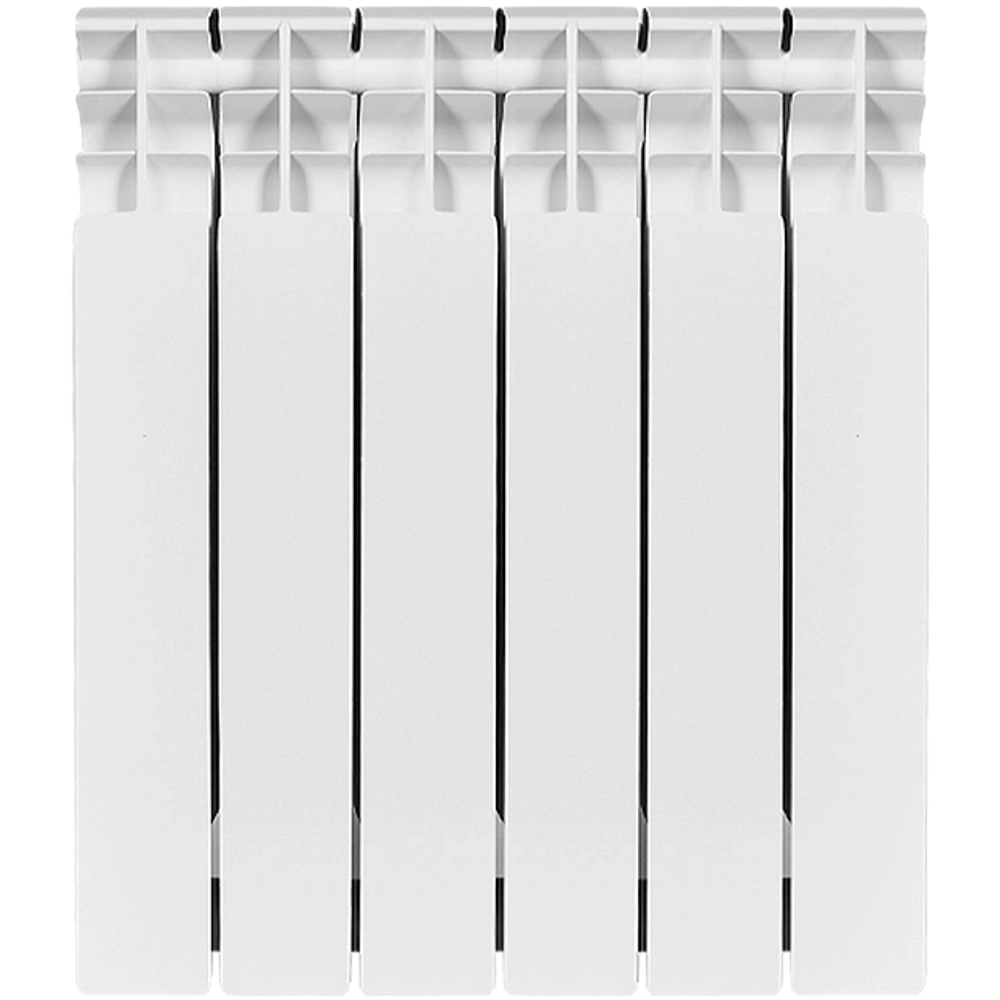 Радиатор биметаллический STOUT TITAN 500 - 6 секций (подключение боковое, цвет белый)