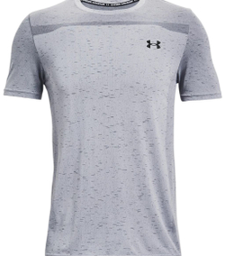 Футболка мужская теннисная Under Armour Men's UA Seamless Short Sleeve - mod gray/black