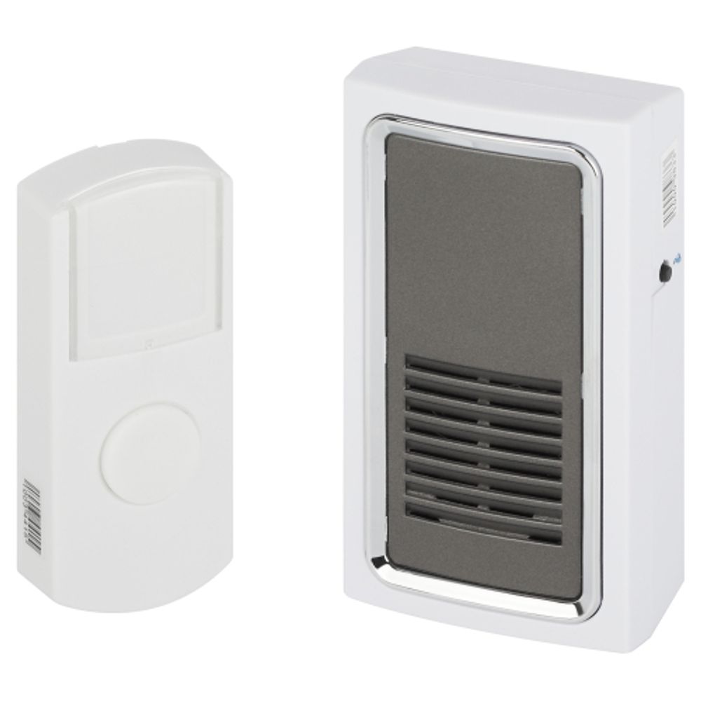 Звонок дверной ЭРА C96 беспроводной от сети белый с черным 6 мелодий