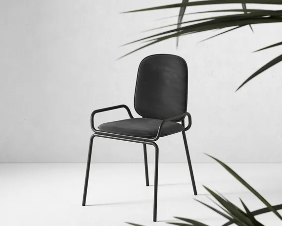 Стул Ror, Double Frame, черный велюр