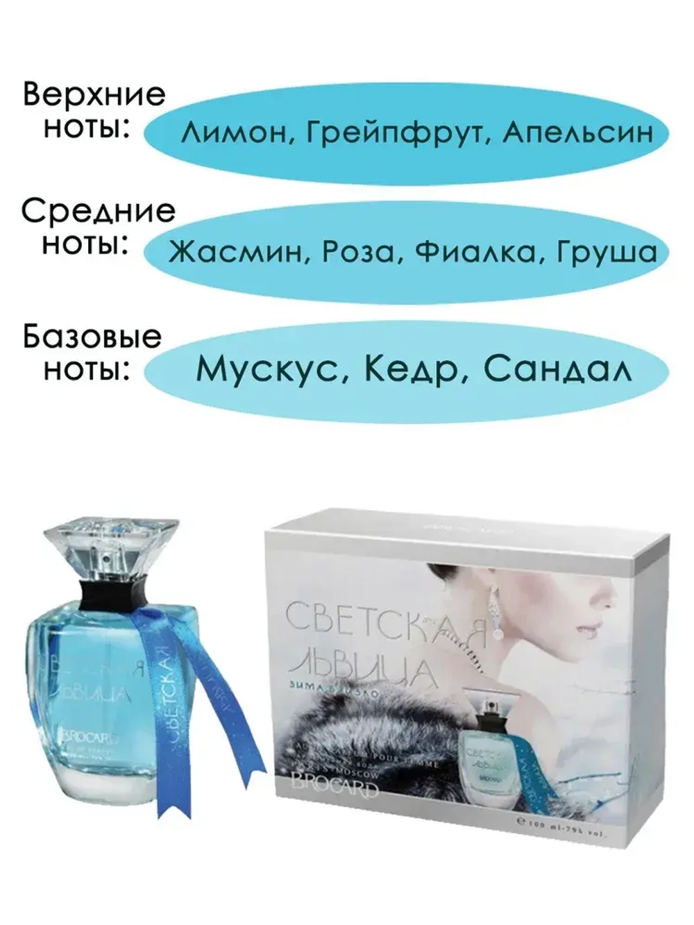 Парфюмерная Вода для женщин "СВЕТСКАЯ ЛЬВИЦА ЗИМА БЛИЗКО" 100мл Россия