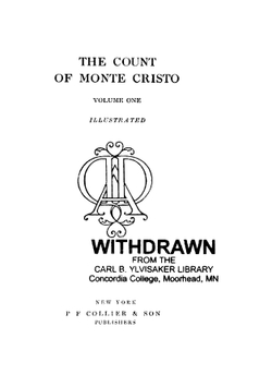 The Count of Monte Cristo. Volume 1 | Alexandre Duma