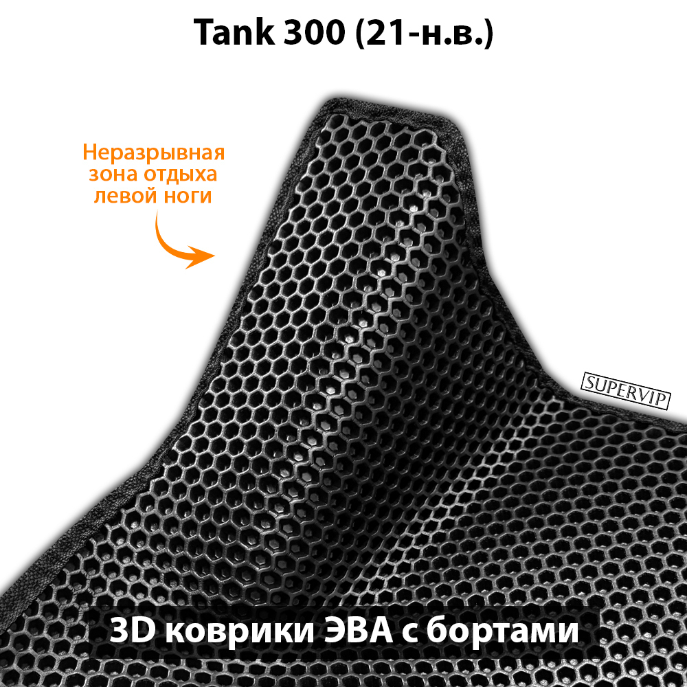 Передние автомобильные коврики ЭВА с бортами для Tank 300 (21-н.в.)