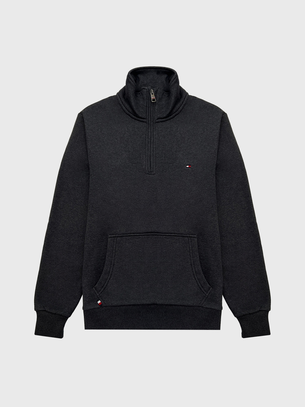 Свитшот Tommy Hilfiger Flag Logo Quater-Zip Grey Heather