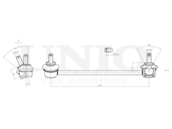 Стойка стабилизатора передняя правая UNIO SSP-50197