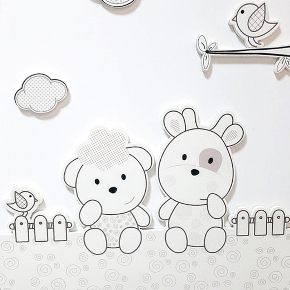 Кровать детская Fattoria Nuvola (колесо-качалка с маятником) (белый)