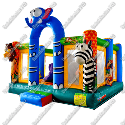 Коммерческий надувной батут "Зверинец" 4,5*4,5*3 м