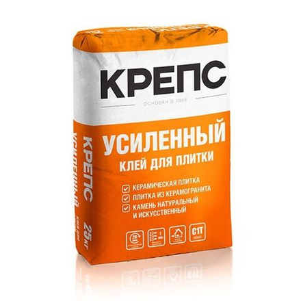 Клей для плитки (С1 T) Крепс Усиленный, 25кг