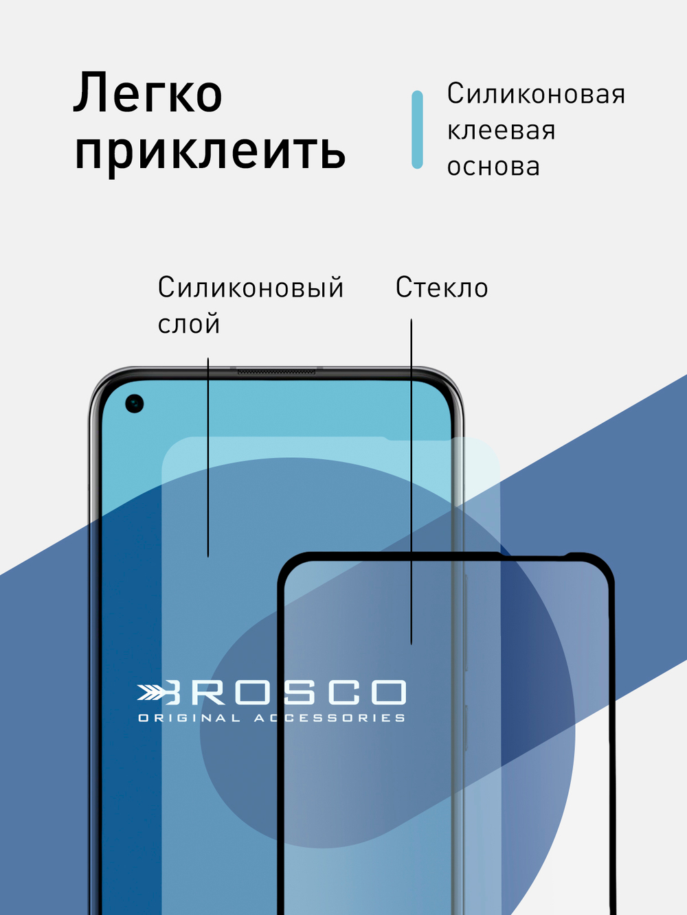 Защитное стекло ROSCO для Honor 30 Premium;Honor 30 оптом (арт. HW-H30-FSP-GLASS-BLACK)