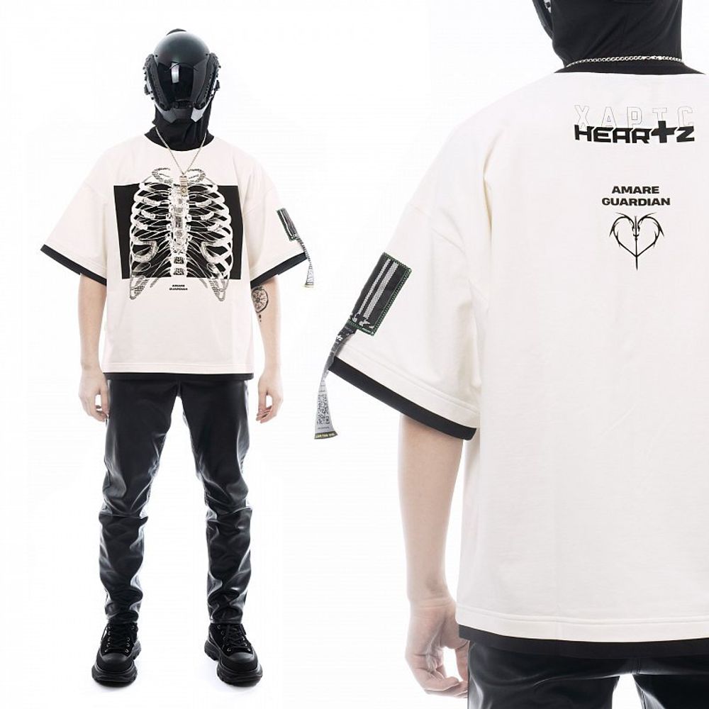 Футболка Heartz «Rays» Layered Kimono Milk