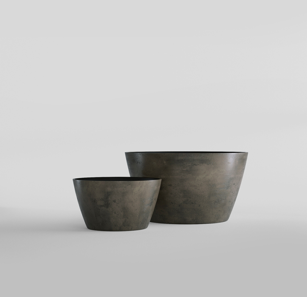 Кашпо, коллекция Concrete (Midnight), форма BOWL