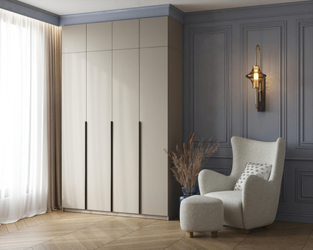 Шкаф Бруно 1600 с антресолью ЛДСП кашемир/ЛДСП кашемир