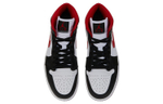 Jordan Air Jordan 1 mid "metallic red" Anti-skid Anti-Wear Medium Retro Basketball Shoes Men's White Black Red