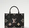 Сумка Louis Vuitton Onthego черный/бежевый