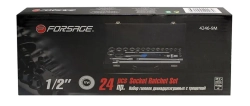 Набор инструментов 24пр 1/2''(12гр.)(10-32мм) Forsage F-4246-9M