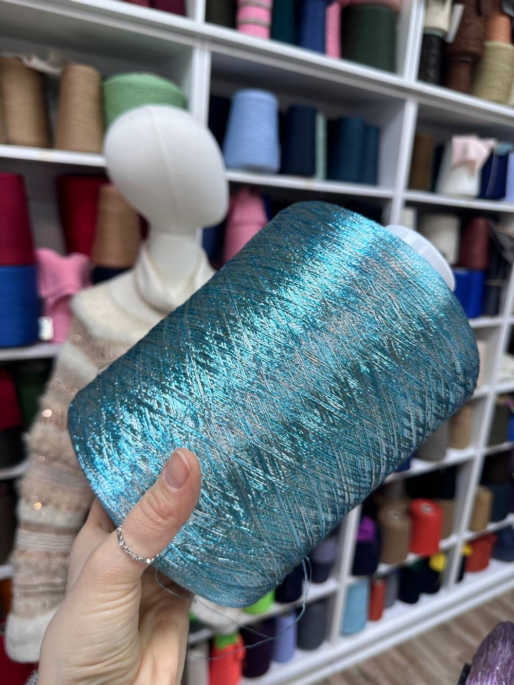 MULTICOLOR - Fratelli Franchi; 100% вискоза; 1000м/100гр; col. 8267, цвет: серебро, голубой "серебряная лазурь"; S715; MP