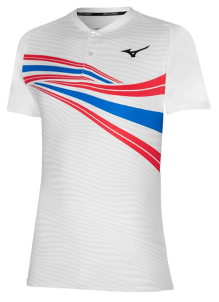 Теннисное поло Mizuno AW22 Shadow Polo - white