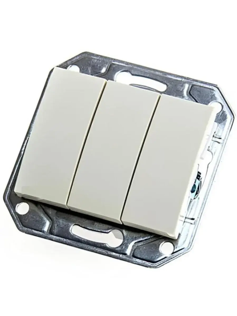 Выключатель 3-кл бежевый PC-пласт