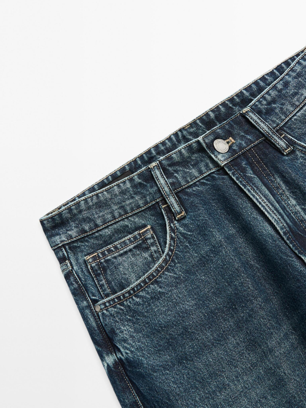 Massimo Dutti Зауженные джинсы, синий