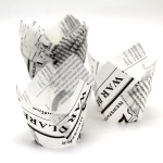 Форма бумажная "Тюльпан" принт Газета (20 шт/уп)