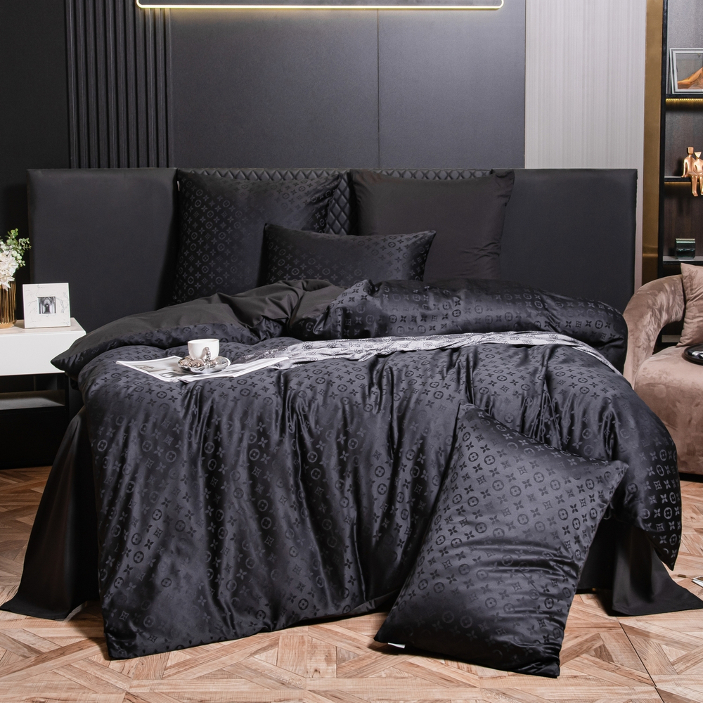 Комплект постельного белья Сатин Жаккард на резинке GCR015