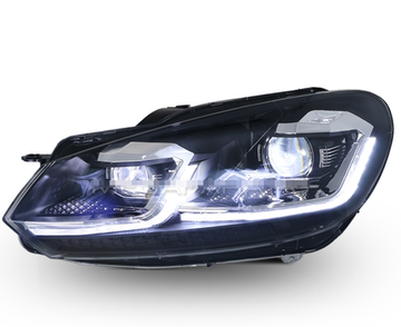 Передние фары Гольф 6 2008-2012 V11 Type [Комплект Л+П; FULL LED; яркие ходовые огни; динамичный поворотник; электрокорректор;]