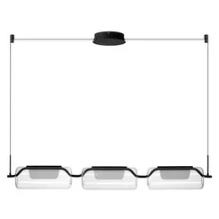 5003/30L L-VISION ODL23 391 черный матовый/прозрачный/стекло Люстра LED 30W 3000K KAVIA