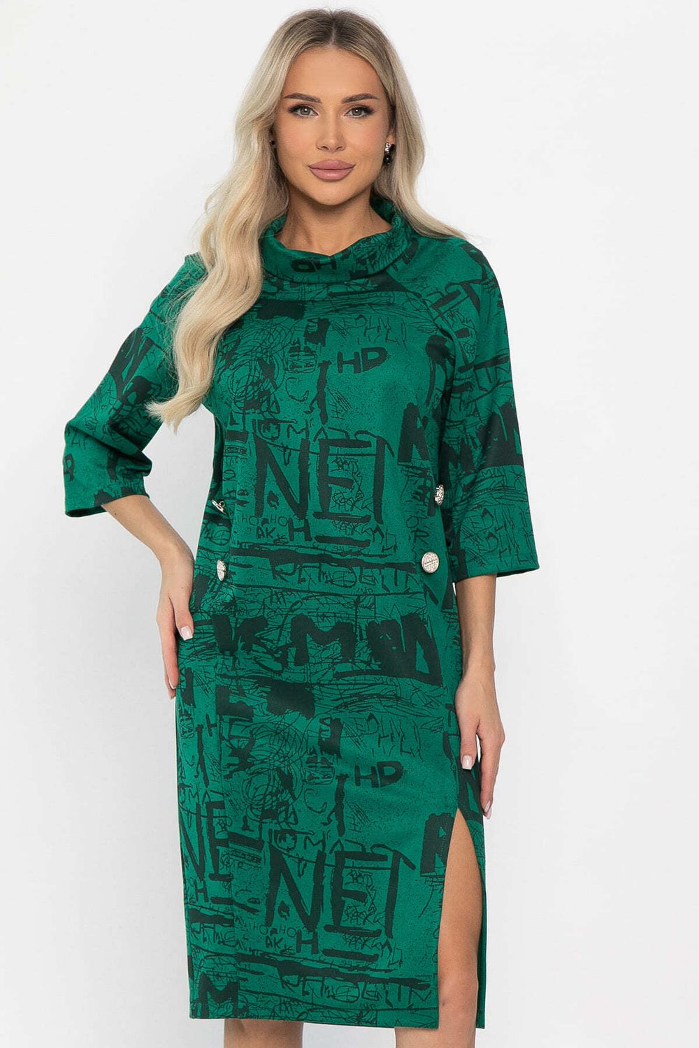 Платье трикотажное Конфетти (зеленое) П14295-18М LT Collection