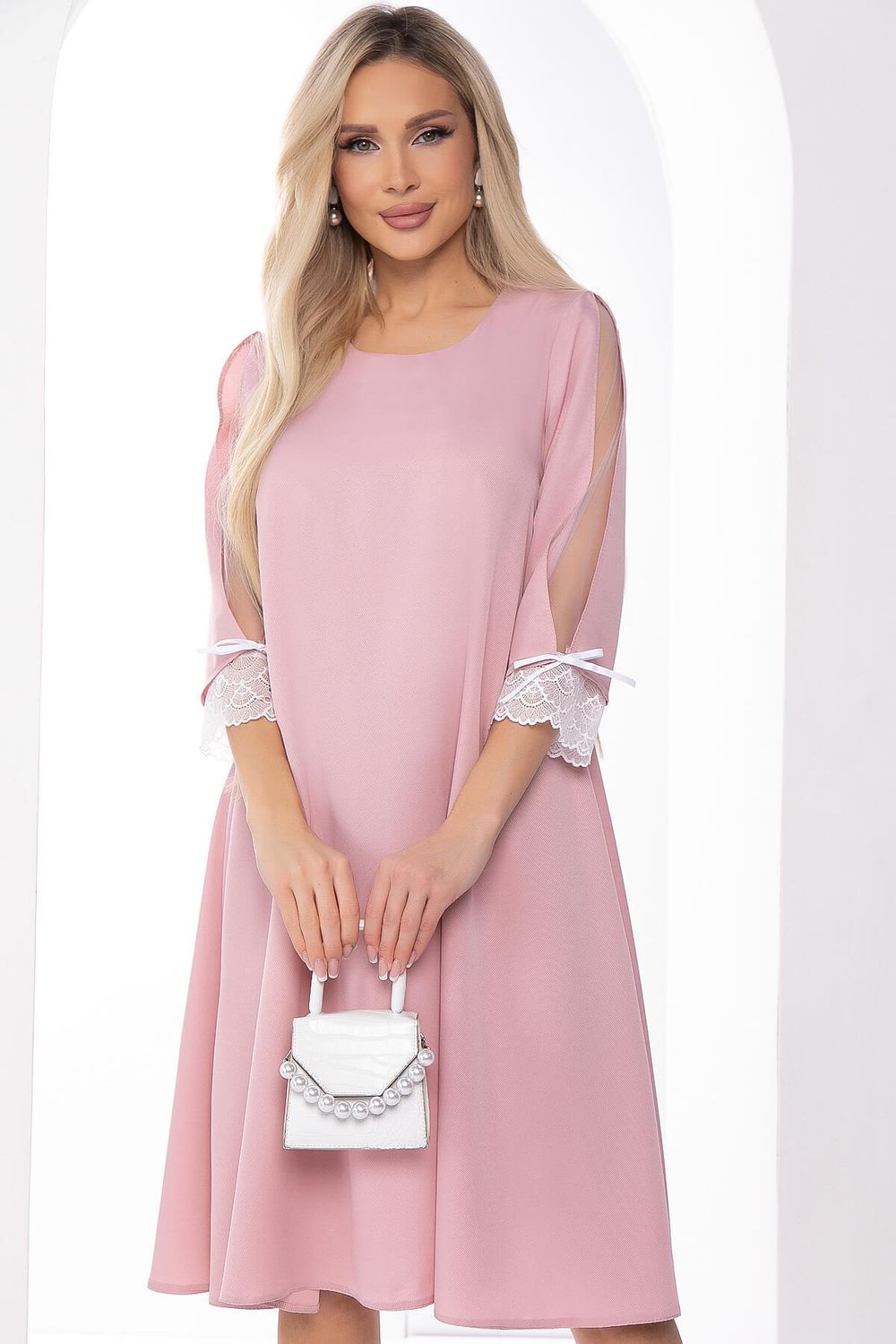 Платье "Яна" (пудра) П8081 LT Collection (Акция)