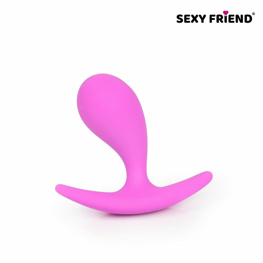 Ярко-розовая анальная втулка для ношения - 5,5 см. (Цвет: ярко-розовый)