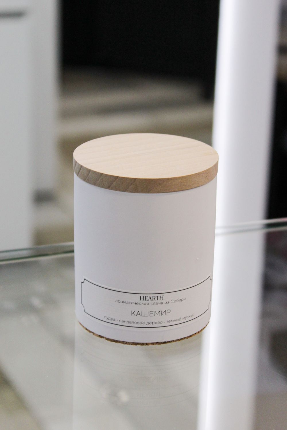 Свеча Кашемир, гипс, 80 / 200 мл.